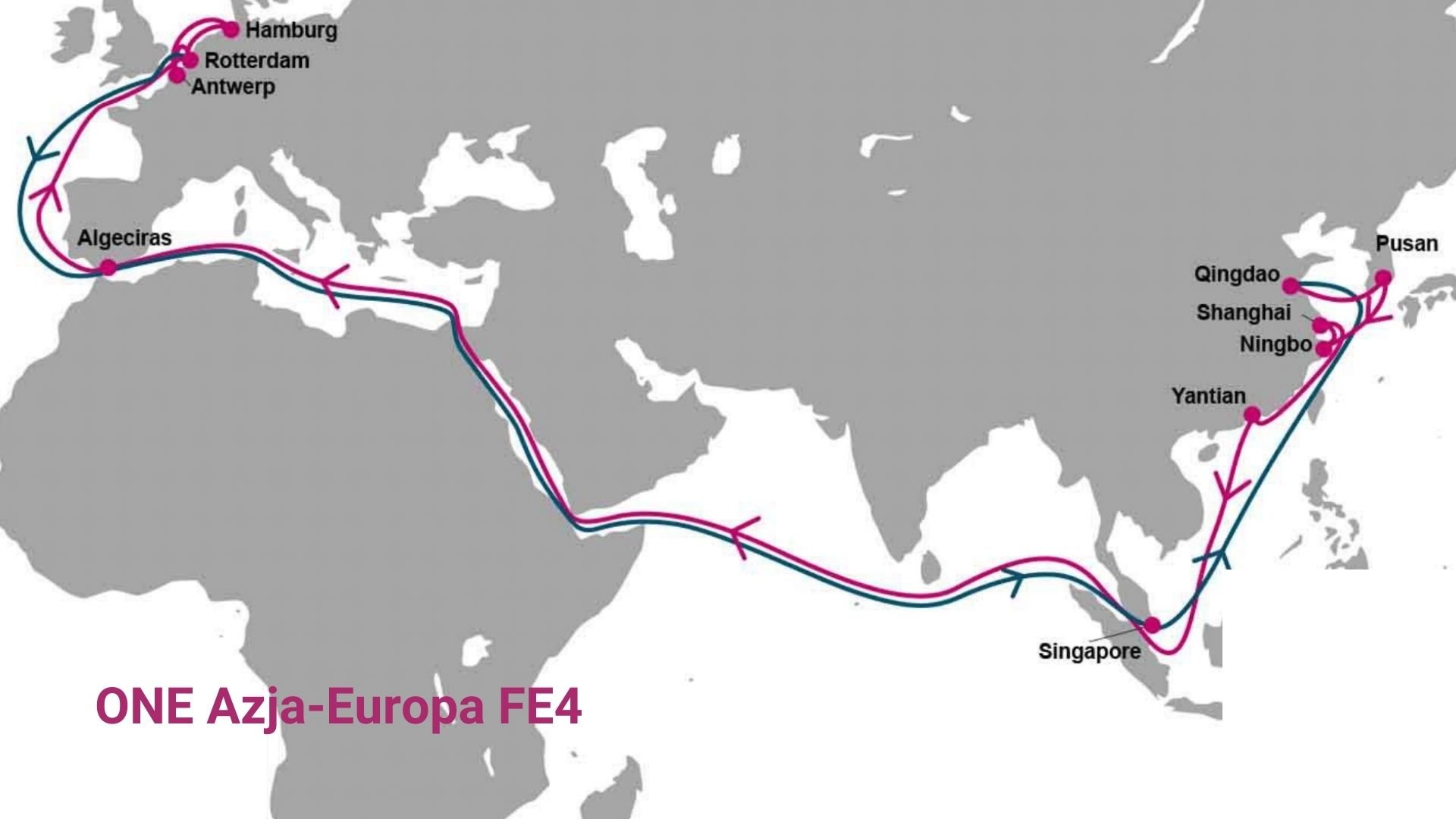 One Ocean Network Tracking ONE Ocean Network Express - trasy żeglugowe | ShipHub